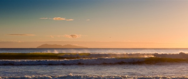 Waihi Beach looking towards Mayor Island