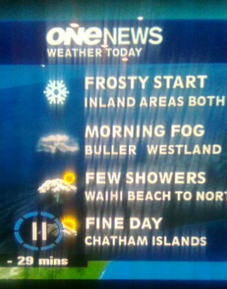 Waihi Beach on TV1 Weather