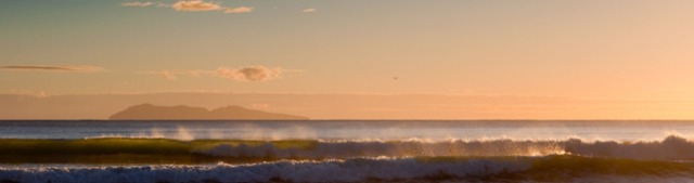 Waihi Beach looking out to Mayor Island